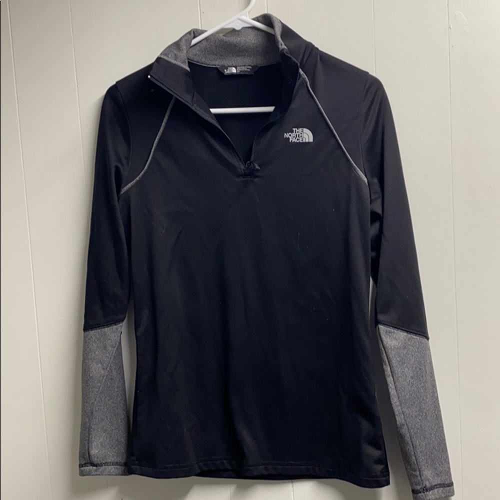 Black/Grey North Face quarter zip